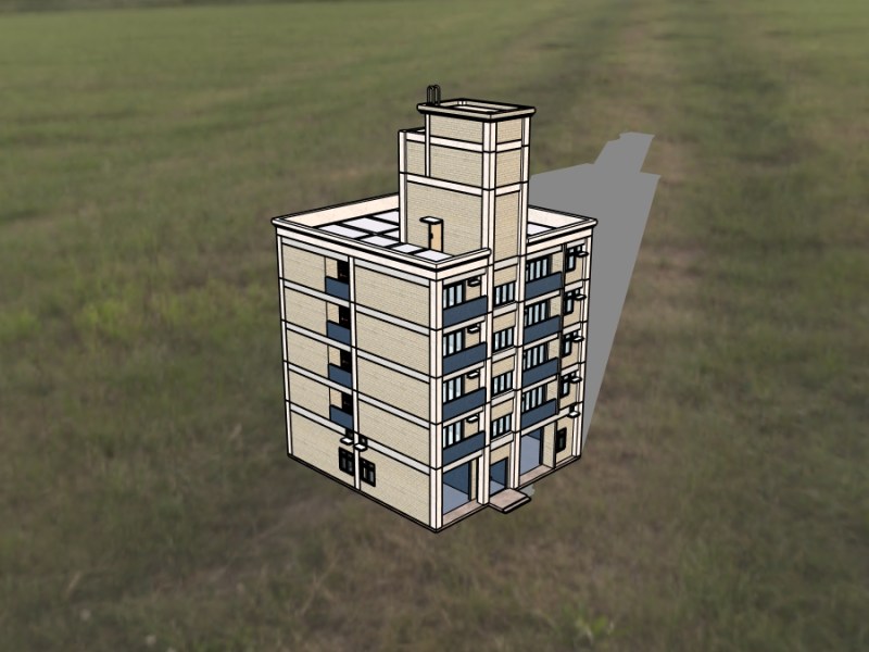 Sketchup Fully modelled Apartment&nbsp;Building