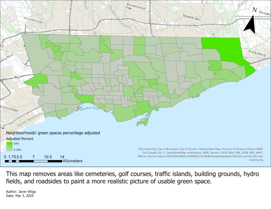 Visualization of Green Spaces distribution in&nbsp;Toronto